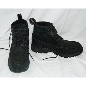 Men's Timberland Heston Waterproof Moc Toe Boot Black A13CG, Size 9, EUC